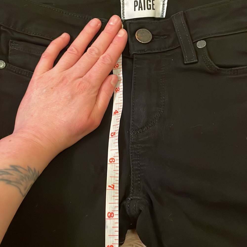 Paige Jeans Black Verdugo Crop 24 - Picture 8 of 9